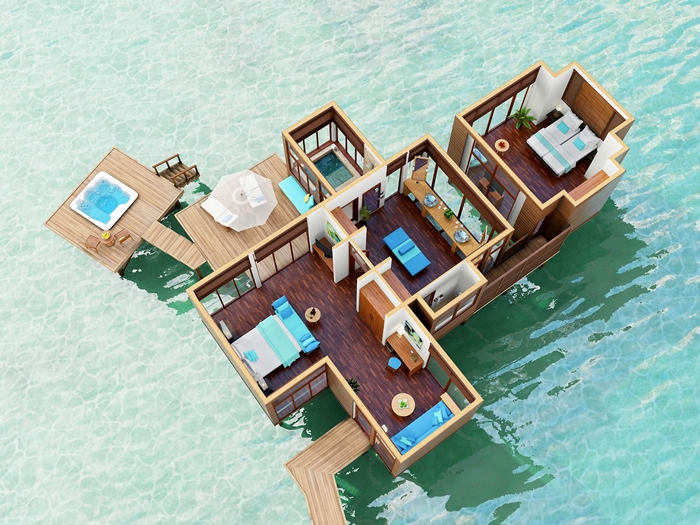 Conrad Maldives Rangali Island Resort Family Retreat Water Villa
