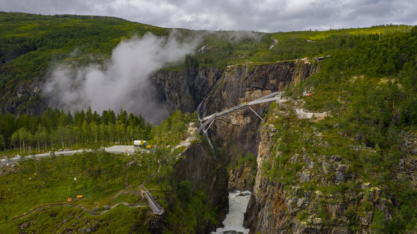 Norwegen Treppenbrücke